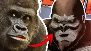 Dibujo a Kong en Medibang / Godzilla VS. Kong