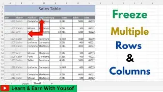 How to Freeze Multiple Rows and Columns in Excel?