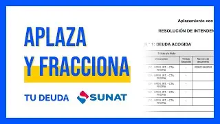 Como solicitar aplazamiento con fraccionamiento de una deuda tributaria - Sunat
