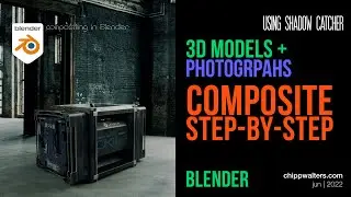 Compositing Photos and 3D Models in Blender using Shadow Catcher