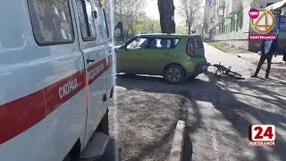 Велосипедист попал под колеса автомобиля