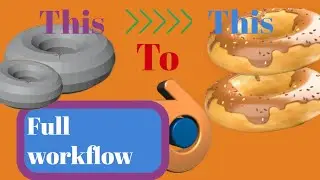 Blender Donut: full Speed  Workflow - Modeling, Texturing & Lighting #blender #blender_3d_Artist