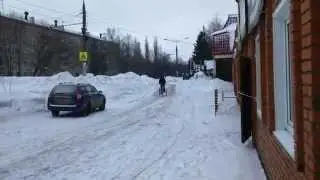 Трехколесный электровелосипед. Зимний тест драйв. Дрифт