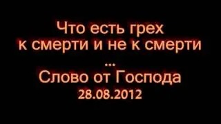 Что есть грех к смерти и не к смерти