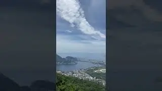 rio de janeiro cityscape beutiful nature coastal line view from the hill