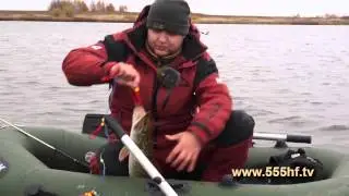 Ловля щуки на лёгкий джиг в ветреную погоду.