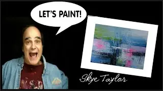 Easy Abstract in Pink and Blue by Skye Taylor
