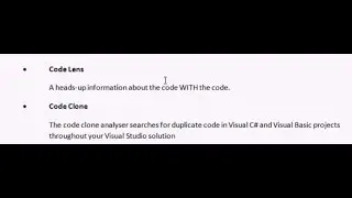 VS 2013 Dev Features part 3 Code Lens and Clone