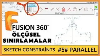 FUSION 360 || #5# PARALLEL Komutu nasıl Kullanılır ❓ || Parallel Sketch Constraints