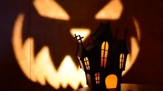 DIY Halloween Scary House Lamp