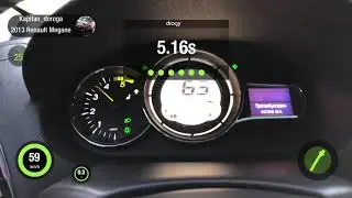 Renault Megane разгон 0-100 acceleration