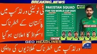 Pakistan Squad For T20I World Cup 2021 | Pakistan T20 World Cup 2021 Squad | Pak Squad In World Cup