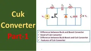 Cuk Converter : Need and Desgn of Cuk Converter(Part-1)