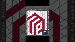 Monogram Logo Design In Adobe Illustrator CC #shorts #youtubeshorts