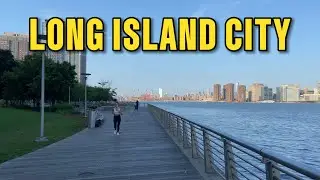 Long Island City Gantry Plaza State Park Walking Tour [4K] | Lost in New York