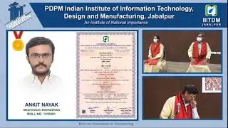 Gold Medal in 11th Convocation of IIITDM Jabalpur
