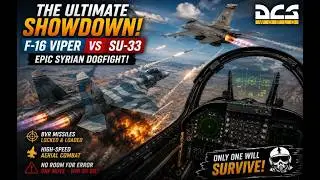 The Ultimate Showdown: F-16 Viper Takes On Su-33 In An Epic Syrian Dogfight! #dcs #f16 #su33
