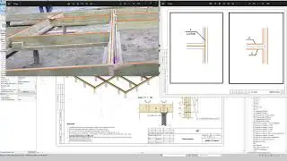 REVIT. Деревянный ростверк из трех досок