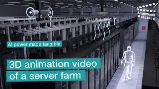 3D animation video building a server farm
