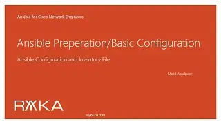 3. Ansible basic Configuration