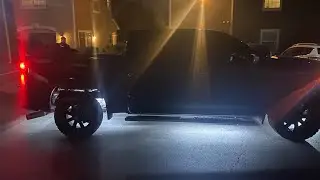 Silverado White under glow lights
