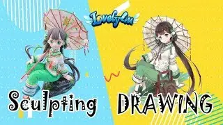 124】How to make Anime Figure┃Food Fantasy Matcha Rice【Clay Tutorial┃Lovely4u】