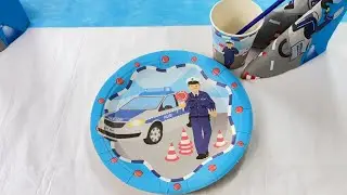 Polizei Tischdeko-Set zum Kindergeburtstag