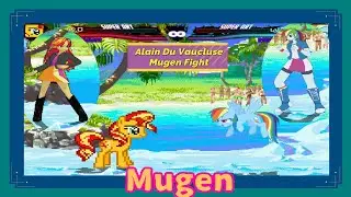 Mugen : Sunset Shimmer Vs Rainbow Dash (Two Battle) (Request)