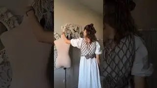✨Теперь это мой любимый макраме топ! Переделала платье в оригинальный топ! #macrame #плетение #топ