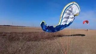 Январьские полёты на парапланах в Астрахани