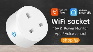 SMATRUL Tuya WiFi UK Smart Plug 16A 220V Wireless Remote Power Monitor  for Google Home Alexa