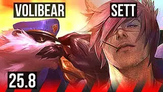 VOLIBEAR vs SETT (TOP) | 7 solo kills, Dominating | KR Diamond | 25.8