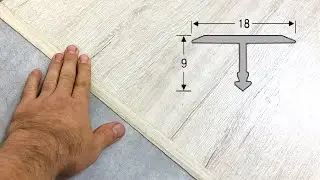 How to connect tiles to laminate. T-shaped threshold on silicone without additional profile