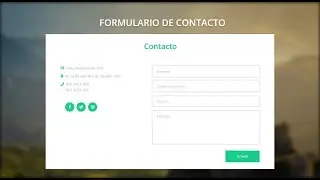 Formulario de contacto con HTML, CSS Y Jquery  | Validación | Parte 2