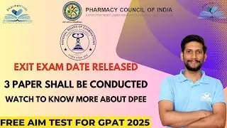 EXIT EXAM DATE RELEASED | 3 PAPER | DPEE BY NBEMS #pharmaminds #dpharma #exitexam2024 #dpee