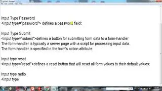 HTML Input Types,button,password,number,email,datetime local,datetime local,month,reset,search,submi