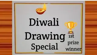 Diwali Drawing Easy Steps / Diwali Drawing/ Happy Diwali Drawing/ Diwali Diya Drawing/ Diwali Poster