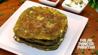 Quick & Easy Stuffed Palak Paneer Paratha | Palak Paratha | Lunch Box Recipe#pragathiscookhouse