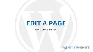 Wordpress Tuition - Edit A Page