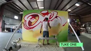 ONE LOVE - Projection Mapped Mural - Tuke One - Onyro Visuals - Tenstriip - Sonic Bloom