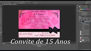 Efeito convite de 15 Anos Adobe Photoshop