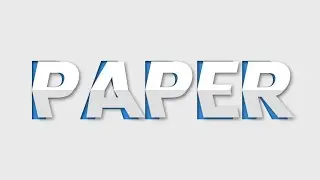 3D Paper Cut Text Effect in Photopea