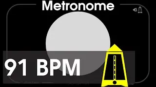 91 BPM Metronome - Moderato - 1080p - TICK and FLASH, Digital, Beats per Minute