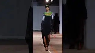 Barbara Valente walks for Heron Preston fashion week 2023