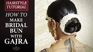 How To Make Bridal Bun With Flowers | Fancy Juda Bridal Hairstyle Tutorial | Step By Step Hairstyles