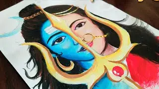 How to draw lord shiva and Parvati 😃#shiva#shiv#parvati#painting#support