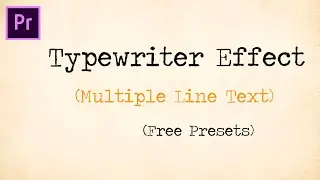 Typewriter Text Effect in Premiere Pro (Multiple Lines) - Free Preset 