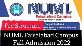 NUML Faisalabad National University of Modern Language Fall Admission 2022: