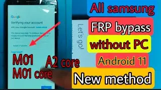 SAMSUNG M01 Core FRP Bypass U3/bit3 Android 10 Without PC || Samsung 
