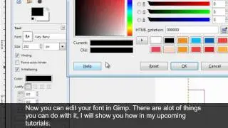 Download a font and use it on Gimp -Tutorial
